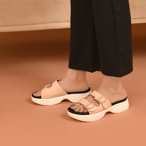 Ladies Casual PU Slipper